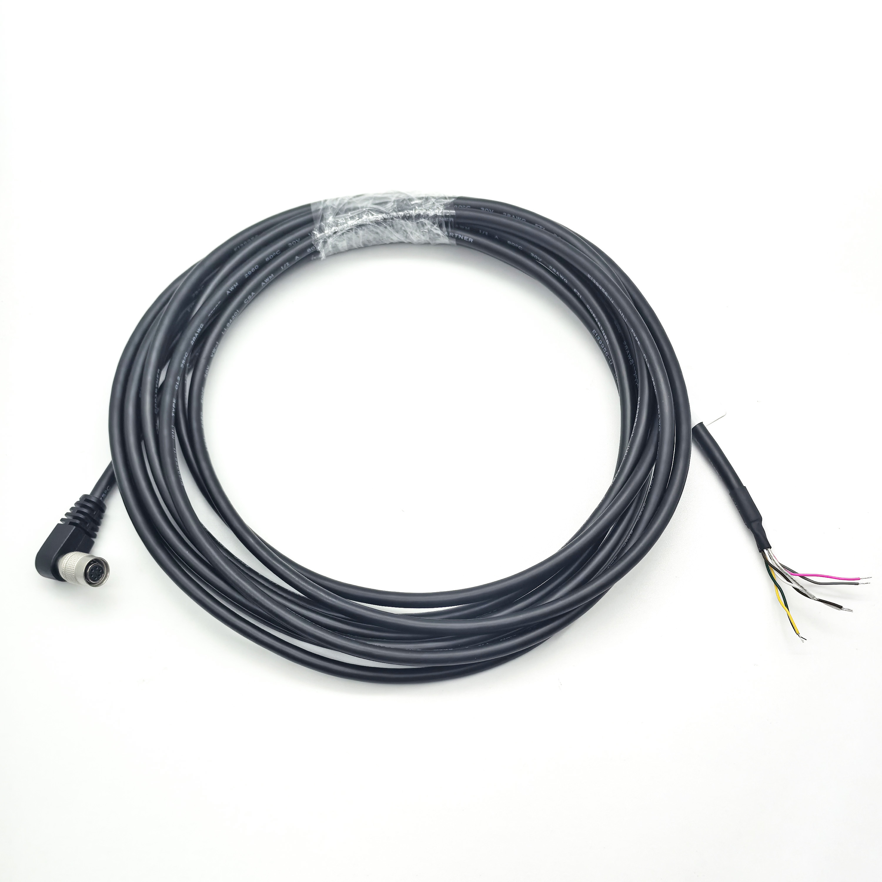 HRS HR10A-7P-6S RA相机触发线 相机电源线转90度拖链高柔线