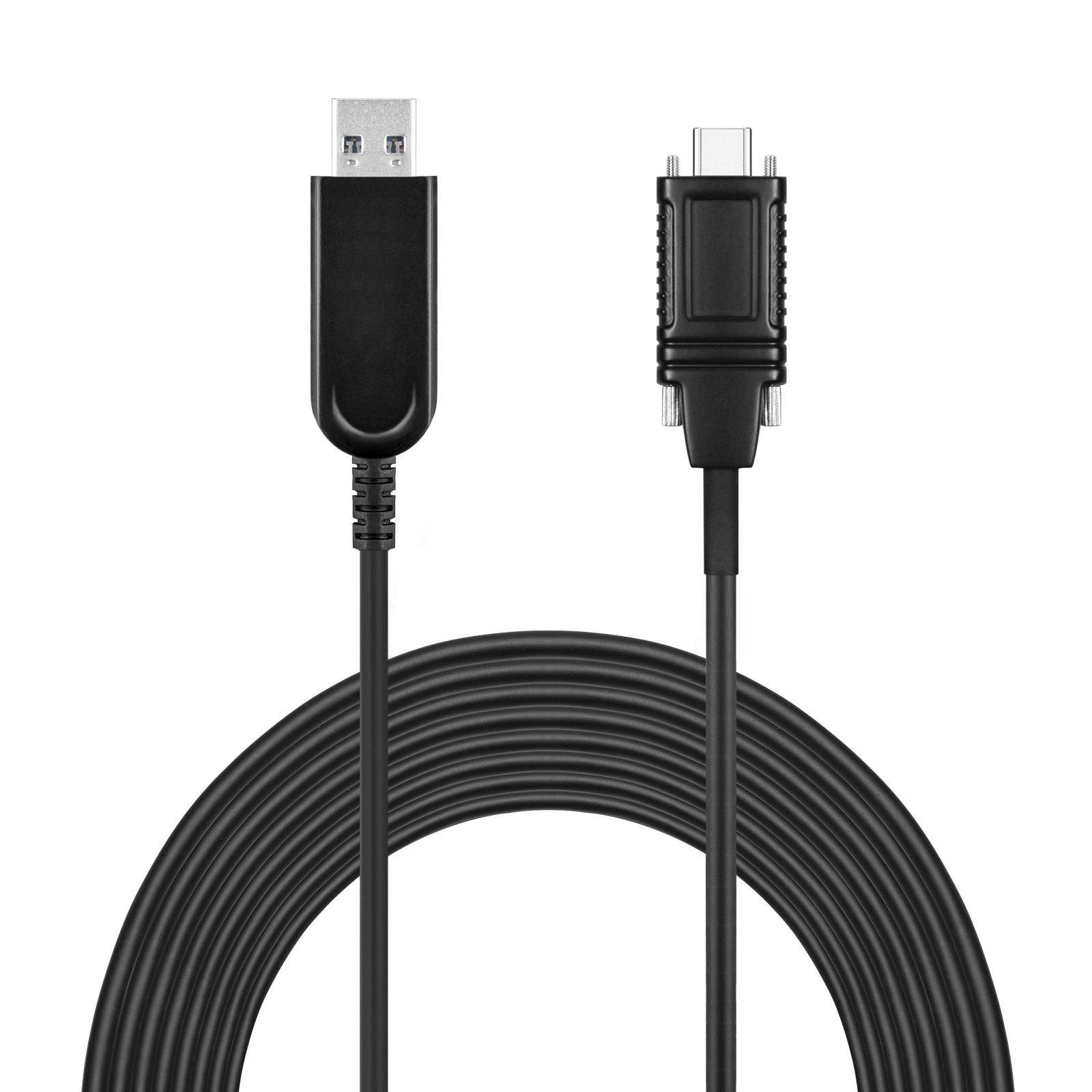 USB3.0 A公到C公锁螺丝光纤系列AOC电缆