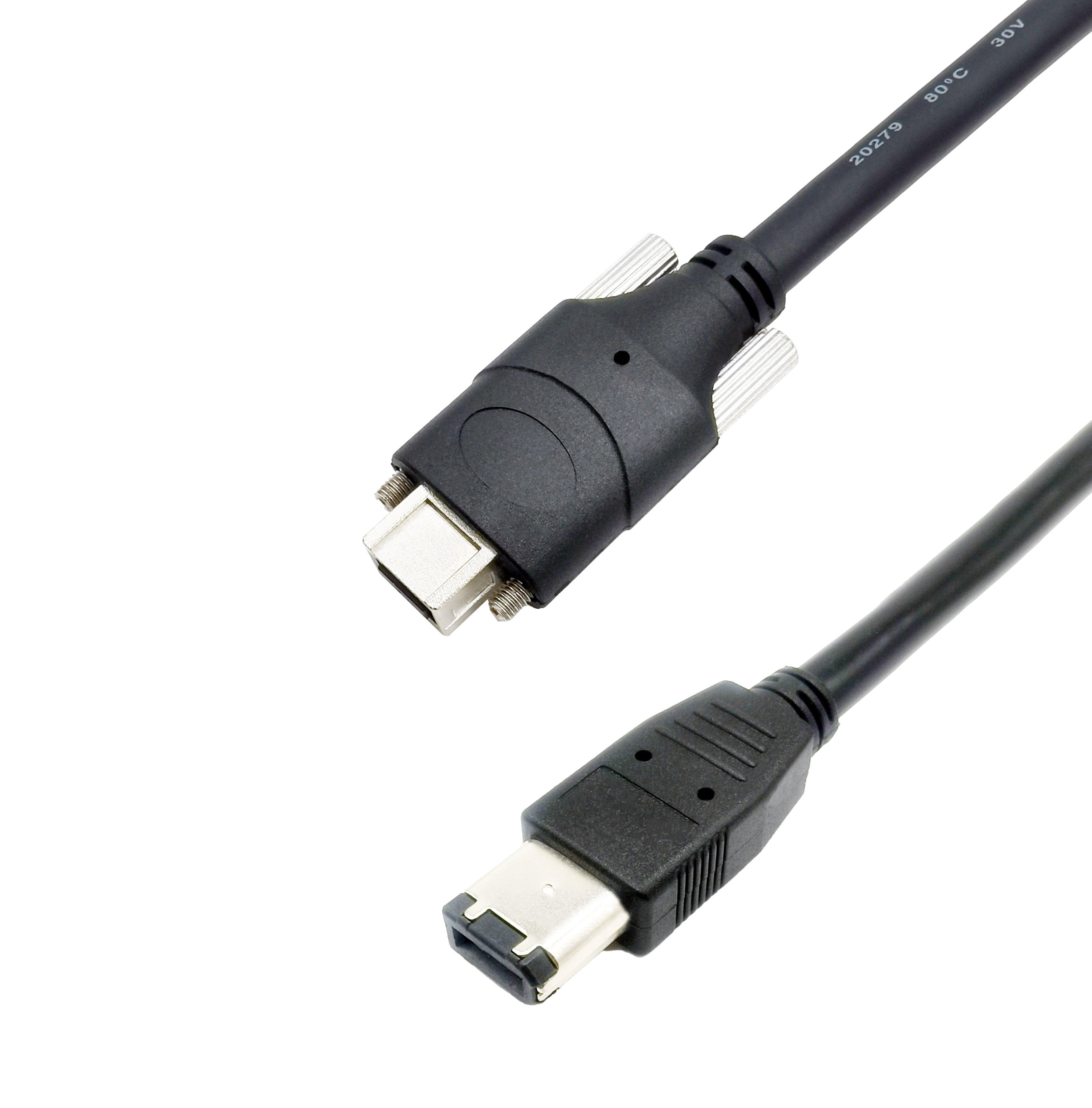 IEEE1394 9针公头锁螺丝式对6针普通质量保证屏蔽效果好长度可根据客人需求订制