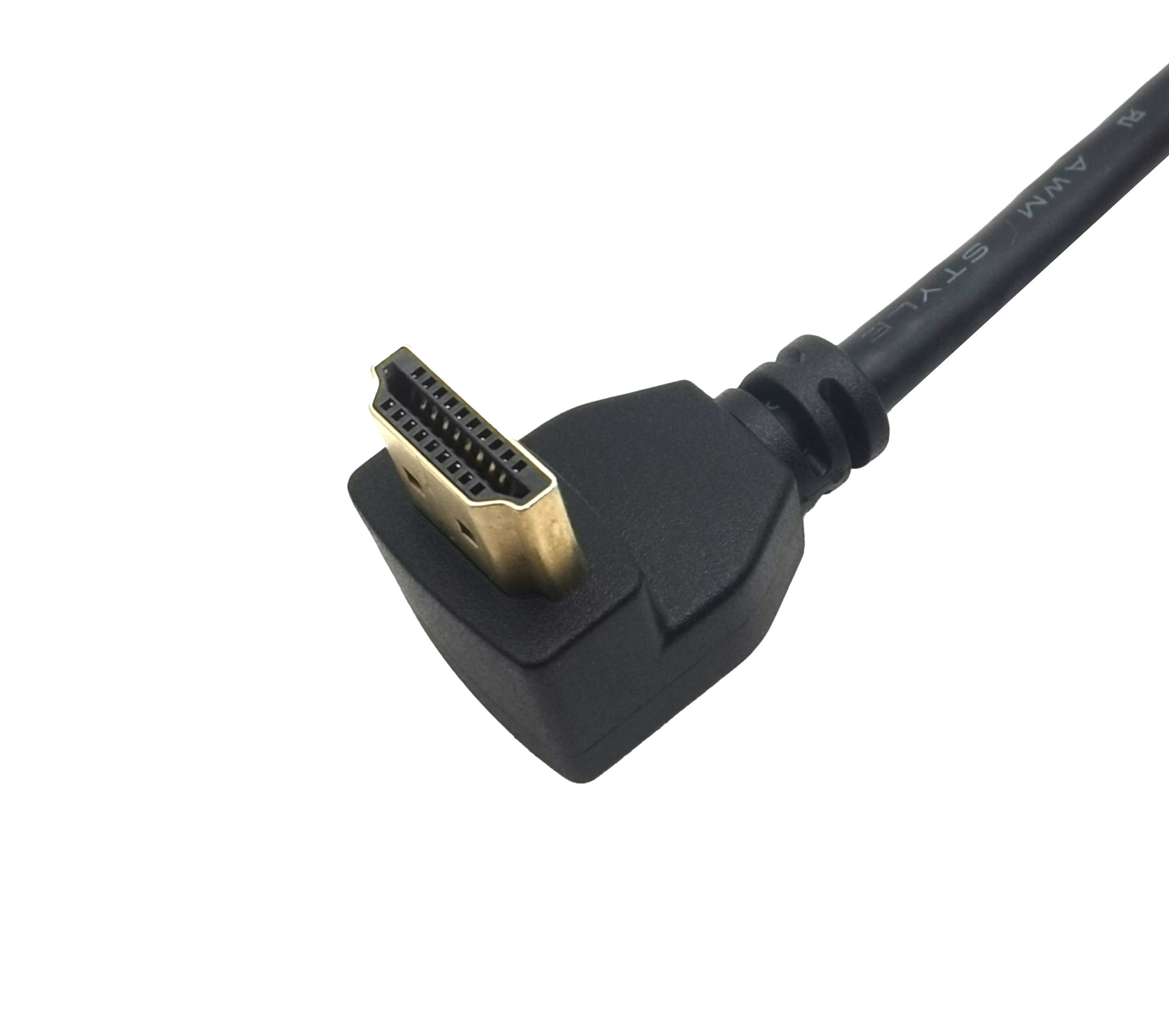 HDMI 1.4公对公转90度显示屏数据线长度可根据客人需求订制