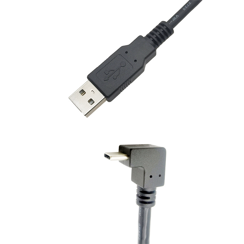 USB2.0/3.0/3.1 A type Male to C type 90D cable