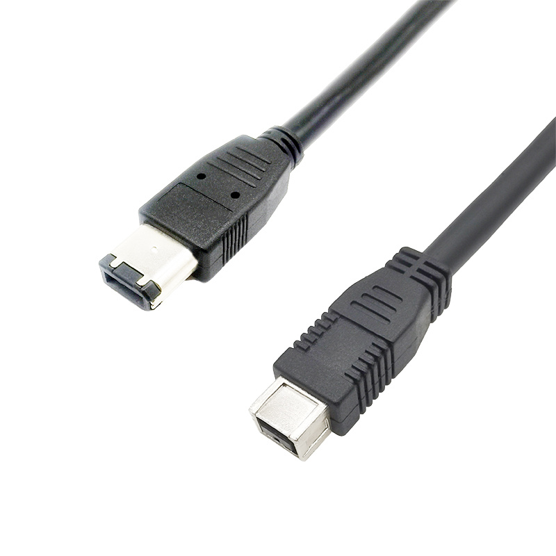 IEEE1394 6针公头对9针公头普通式质量保证屏蔽效果好长度可根据客人需求订制