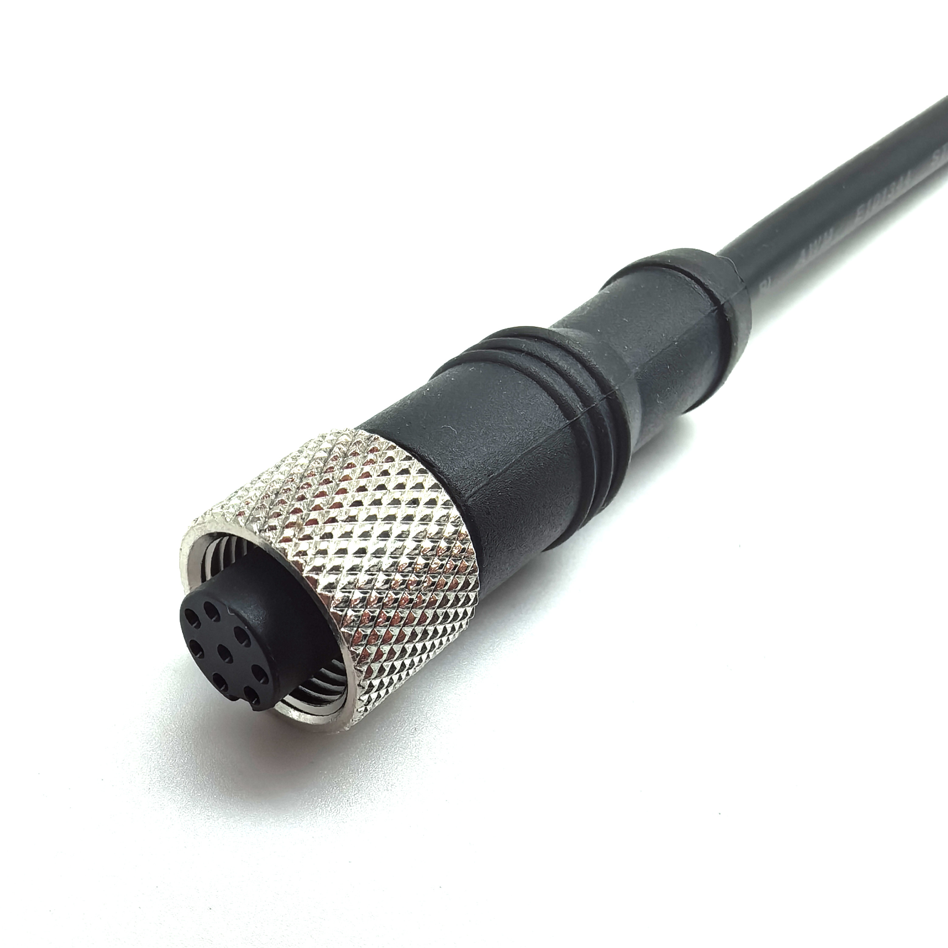 M12 A-CODE 8PIN female to RJ45 Male Cable工业网线M12 A扣8PIN母头对RJ45公头连接线