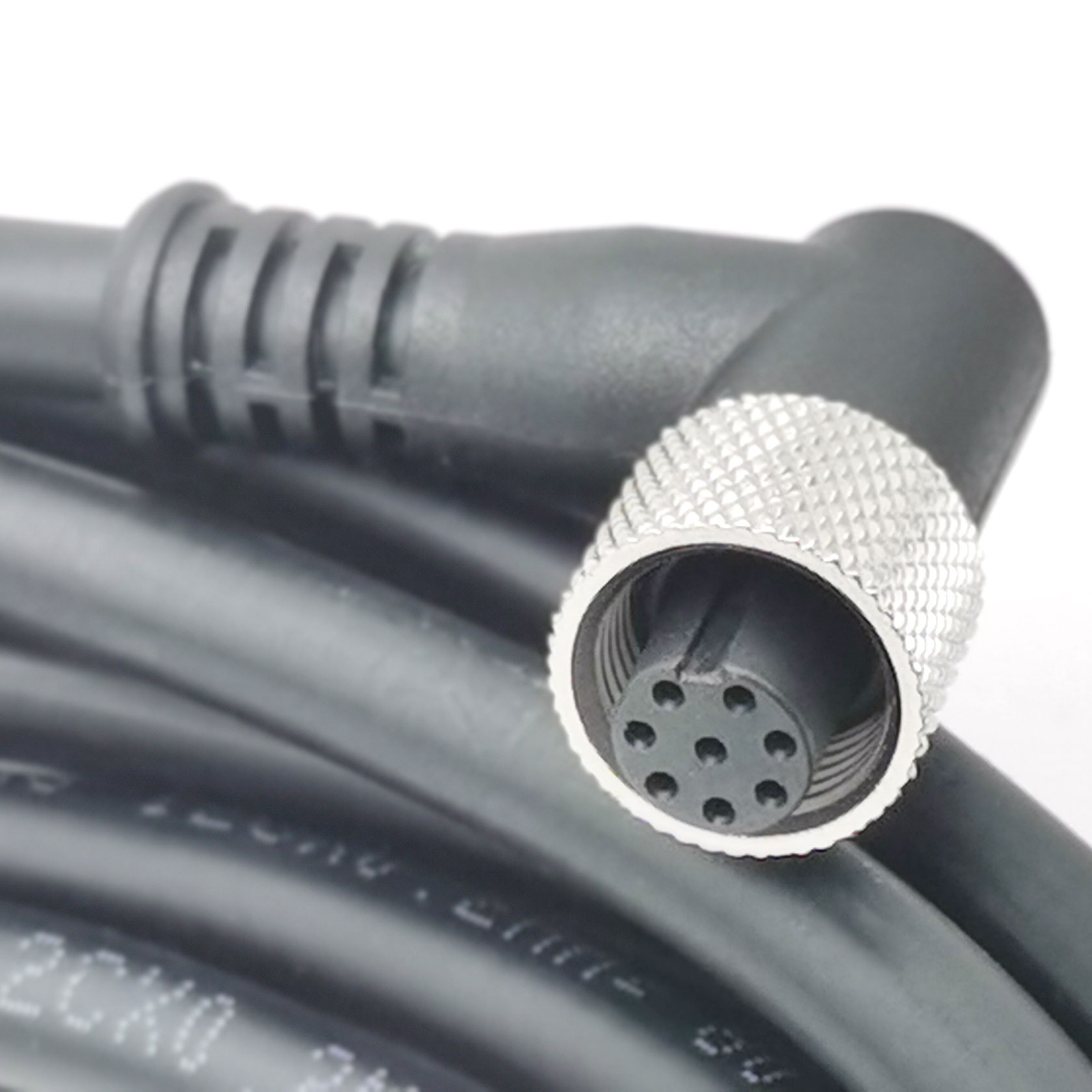 M12 8pin A-code Female to POWER 4pin Female cable-5M