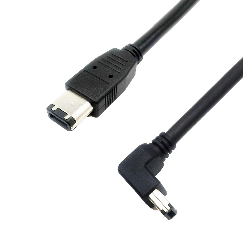 IEEE1394 6针公对公转90度质量保证屏蔽效果好长度可根据客人需求订制