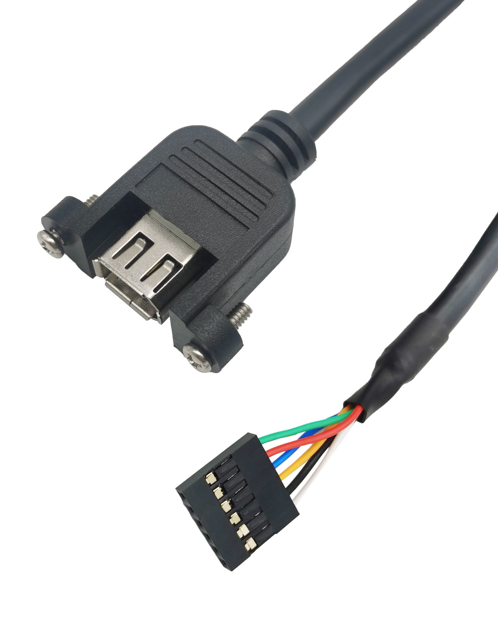 IEEE1394 6针母头锁螺丝式对PH2.54母壳质量保证屏蔽效果好长度可根据客人需求订制