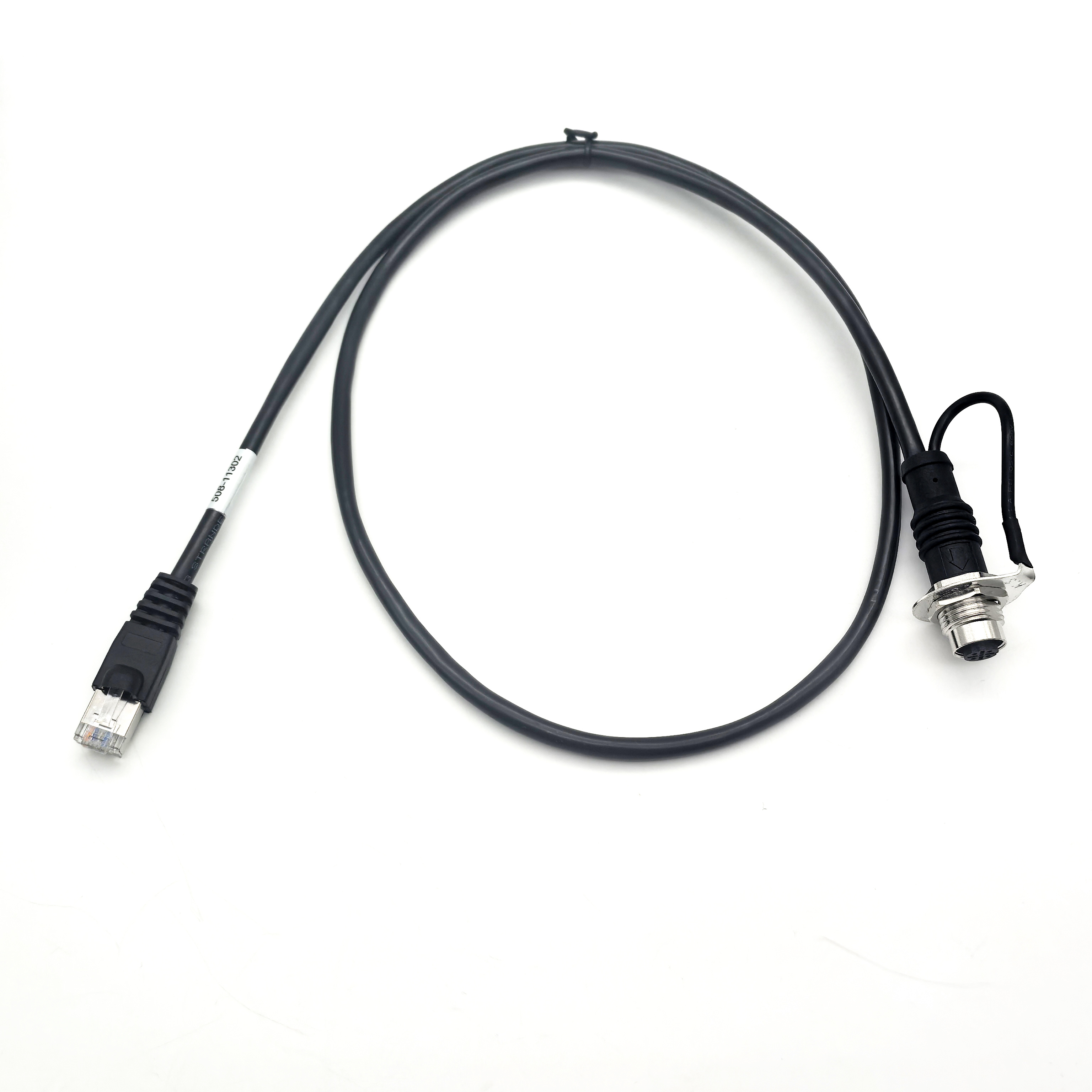 M12 D-CODE Female to RJ45 Male Cable