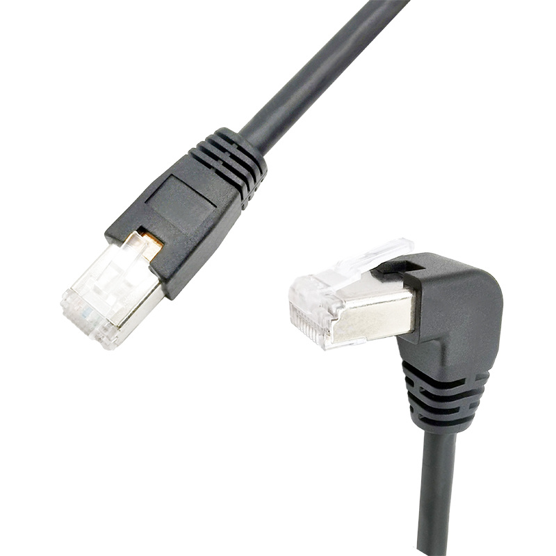 RJ45公对公转90度工业以太网线拖链高柔及静态都可定制
